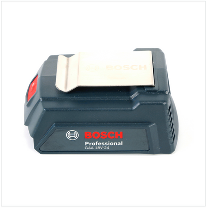 Bosch USB Power Set 18 V mit GAA Professional USB Adapter für 14,4 V / 18 V Akkus + 1x GBA 18V 4,0 Ah Li-Ion Einschub Akku + 1x Schnell Ladegerät GAL 1880 CV - Toolbrothers