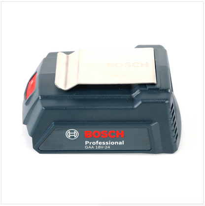 Bosch USB Power Set 18 V mit GAA Professional USB Adapter für 14,4 V / 18 V Akkus + 1x GBA 18V 6,0 Ah Li-Ion Einschub Akku + 1x Schnell Ladegerät GAL 1880 CV - Toolbrothers