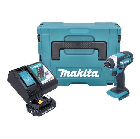 Makita DTD 152 RA1J Akku Schlagschrauber 18 V 165 Nm 1/4" + 1x Akku 2,0 Ah + Ladegerät + Makpac - Toolbrothers