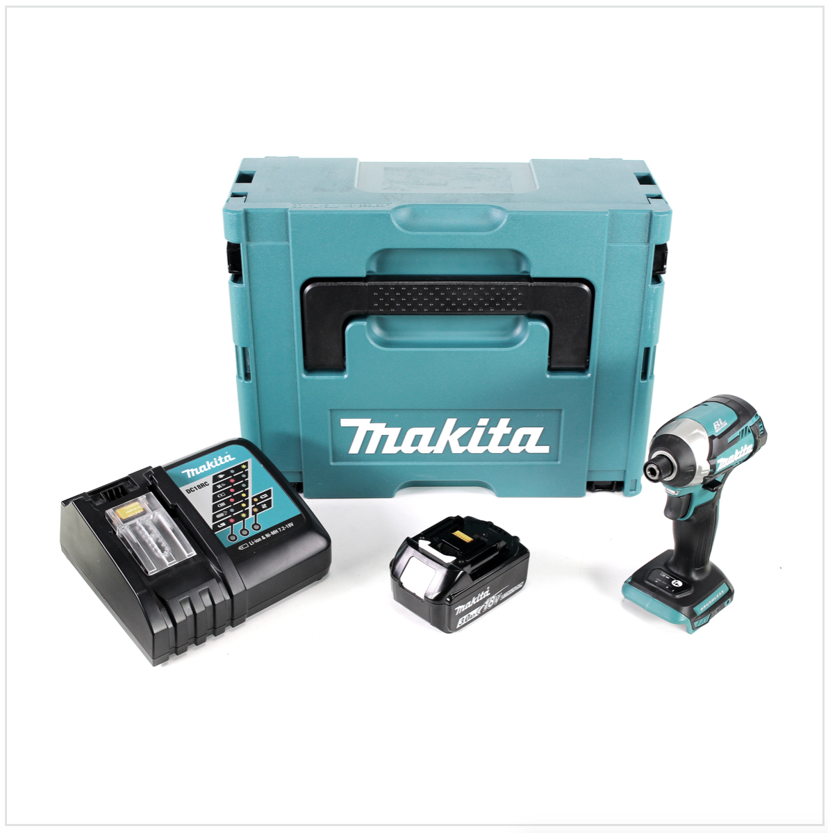 Makita DTD 154 RF1J Akku Schlagschrauber 18 V 1/4" 175 Nm Brushless + 1x Akku 3,0Ah + Ladegerät + Makpac - Toolbrothers