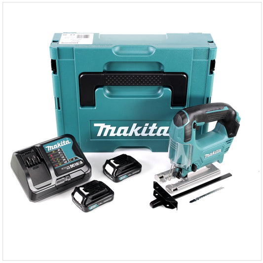 Makita JV 101 DRYJ 10,8 V Akku Pendelhub Stichsäge + 2 x 1,5 Ah Akku + Ladegerät im Makpac 1 Systemkoffer - Toolbrothers