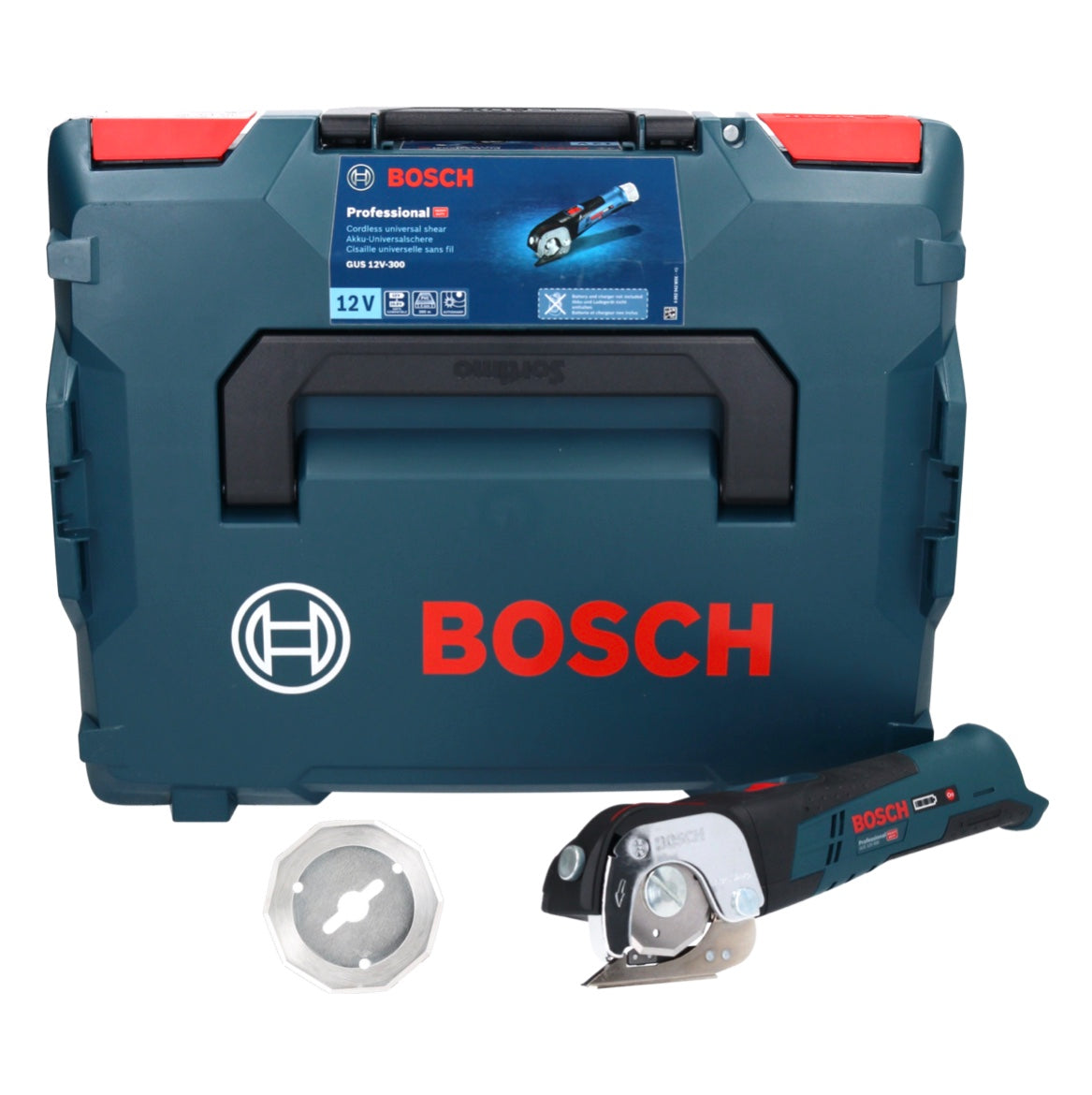 Bosch GUS 12V-300 Professional Akku Universalschere 12 V + Ersatzklinge + L-Boxx - ohne Akku, ohne Ladegerät - Toolbrothers