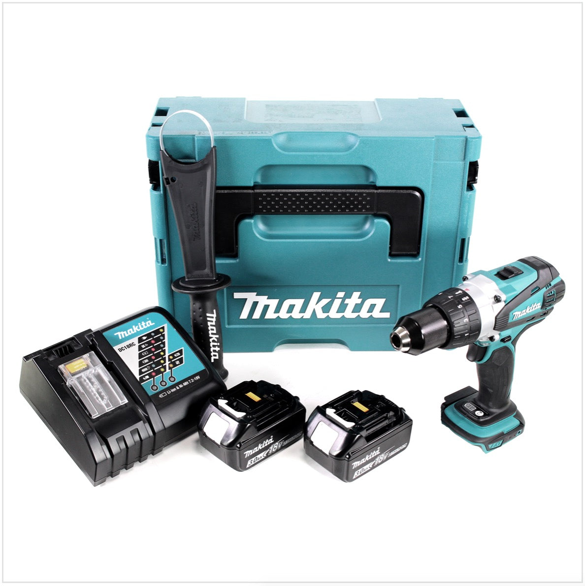 Makita DDF 458 RFJ 18 V Akku Bohrschrauber 91 Nm im Makpac mit 2x 3,0 Ah Akku und Ladegerät - Toolbrothers