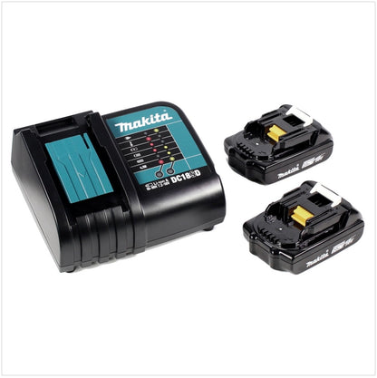 Makita DTW 251 RAJ Akku Schlagschrauber 18 V 230 Nm 1/2" + 2x Akku 2,0 Ah + Ladegerät + 9 tlg. Steckschlüsselsatz + Makpac - Toolbrothers