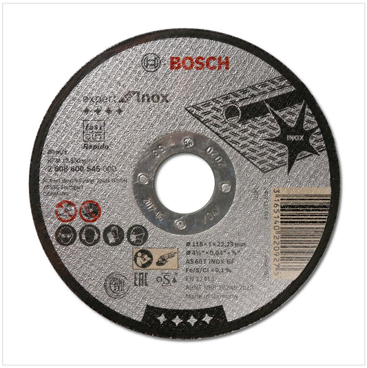 Bosch AS 60 T INOX BF Trennscheibe 115 x 1,0 mm 100 Stück ( 100x 2608600545 ) - Toolbrothers