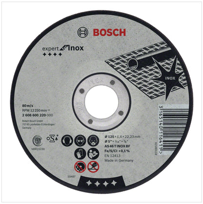 Bosch AS 60 T INOX BF Trennscheibe 125 x 1,0 mm 100 Stück ( 100x 2608600549 )