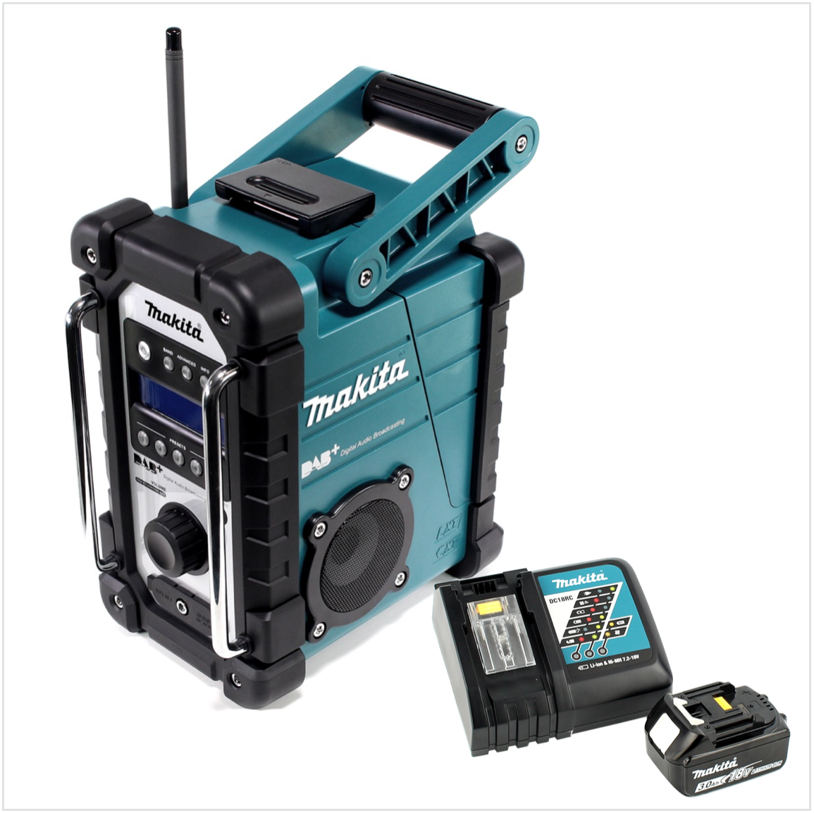 Makita DMR 110 Digital Baustellen Radio DAB+ inkl. 1x  3,0 Ah Akku + Schnell Ladegerät - Toolbrothers