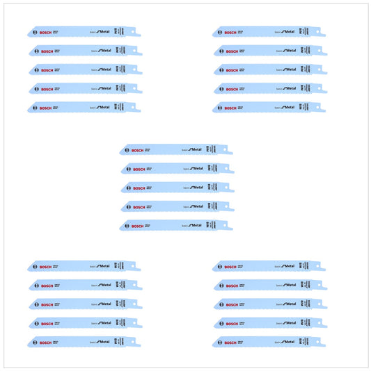 Bosch 25 Säbelsägeblätter S 918 BF 150 mm Basic for Metal ( 5 x 2608651781 ) - Toolbrothers