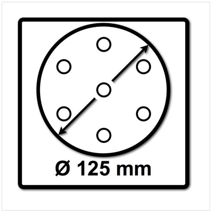 Festool STF D125 P80 GR NET/50 Netzschleifmittel Granat Net ( 203294 ) für RO 125, ES 125, ETS 125, ETSC 125, ES-ETS 125, ES-ETSC 125, ETS EC 125, LEX 125