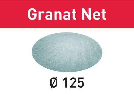 Festool STF D125 P150 GR NET/50 Red abrasiva granate (203297) para RO 125, ES 125, ETS 125, ETSC 125, ES-ETS 125, ES-ETSC 125, ETS EC 125, LEX 125