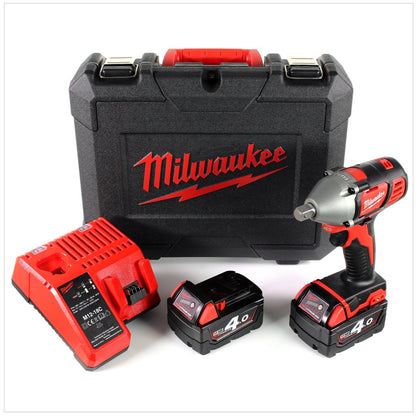 Milwaukee M18 BIW12 18 V Li-Ion Akku 1/2" Schlagschrauber + 2x 4 Ah Akku + Ladegerät im Werkzeug Koffer - Toolbrothers