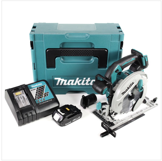 Makita DHS 680 RY1J Akku Handkreissäge 18 V 165 mm Brushless + 1x Akku 1,5 Ah + Ladegerät + Makpac - Toolbrothers