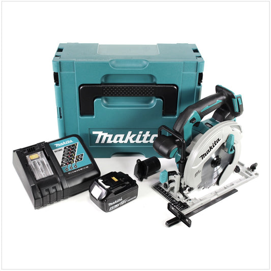 Makita DHS 680 RMJ1 Akku Handkreissäge 18 V 165 mm Brushless + 1x Akku 4,0 Ah + Ladegerät + Makpac - Toolbrothers