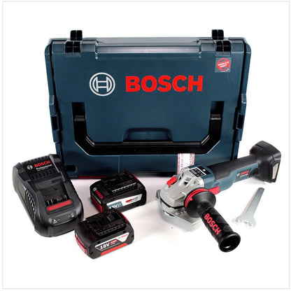 Bosch GWS 18 V-125 SC Professional Akku Winkelschleifer 125mm brushless in L-Boxx mit 2x GBA 5,0 / 6,3 Ah EneRacer Akku und GAL 1880 CV Ladegerät - Toolbrothers