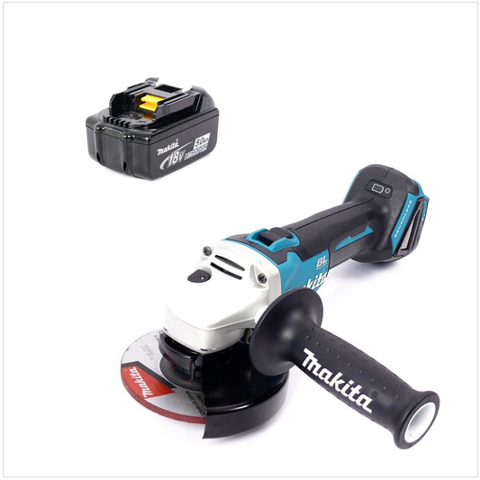 Makita DGA 504 T1 Akku Winkelschleifer 18V 125mm Brushless + 1x Akku 5,0Ah - ohne Ladegerät - Toolbrothers