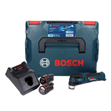 Bosch GOP 12V-28 Professional Akku Multi Cutter 12 V Brushless + 2x Akku 3,0 Ah + Ladegerät + L-Boxx - Toolbrothers