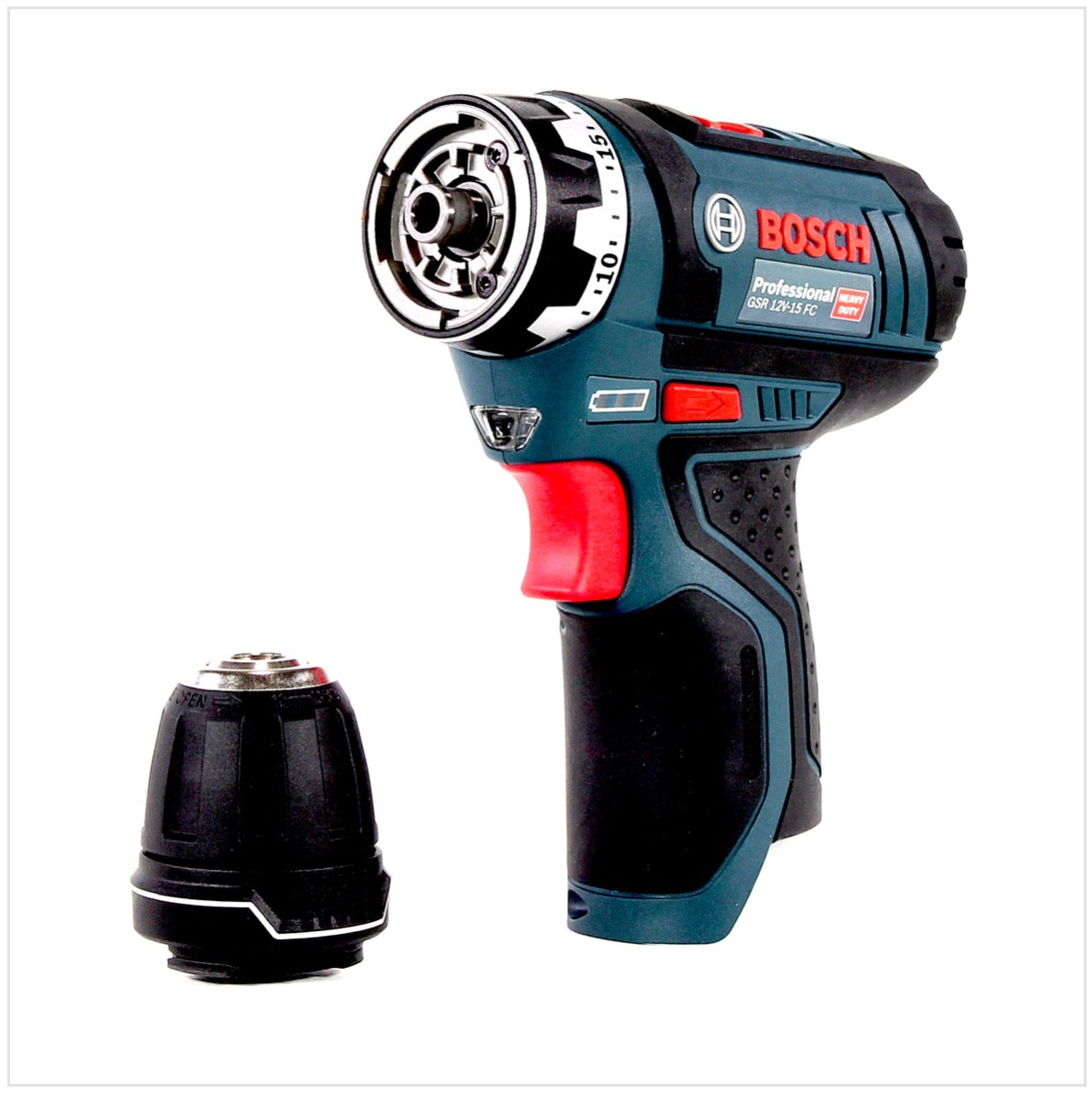 Bosch GSR 12V-15 FC Professional FlexiClick Akku Bohrschrauber mit Bohrfutteraufsatz in L-Boxx mit 1x Bosch GBA 6,0 Ah Akku - Toolbrothers