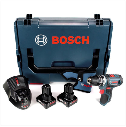 Bosch GSR 12V-15 FC Professional FlexiClick Akku Bohrschrauber mit Bohrfutteraufsatz in L-Boxx mit 2x Bosch GBA 6,0 Ah Akku und GAL 1230 CV Ladegerät - Toolbrothers