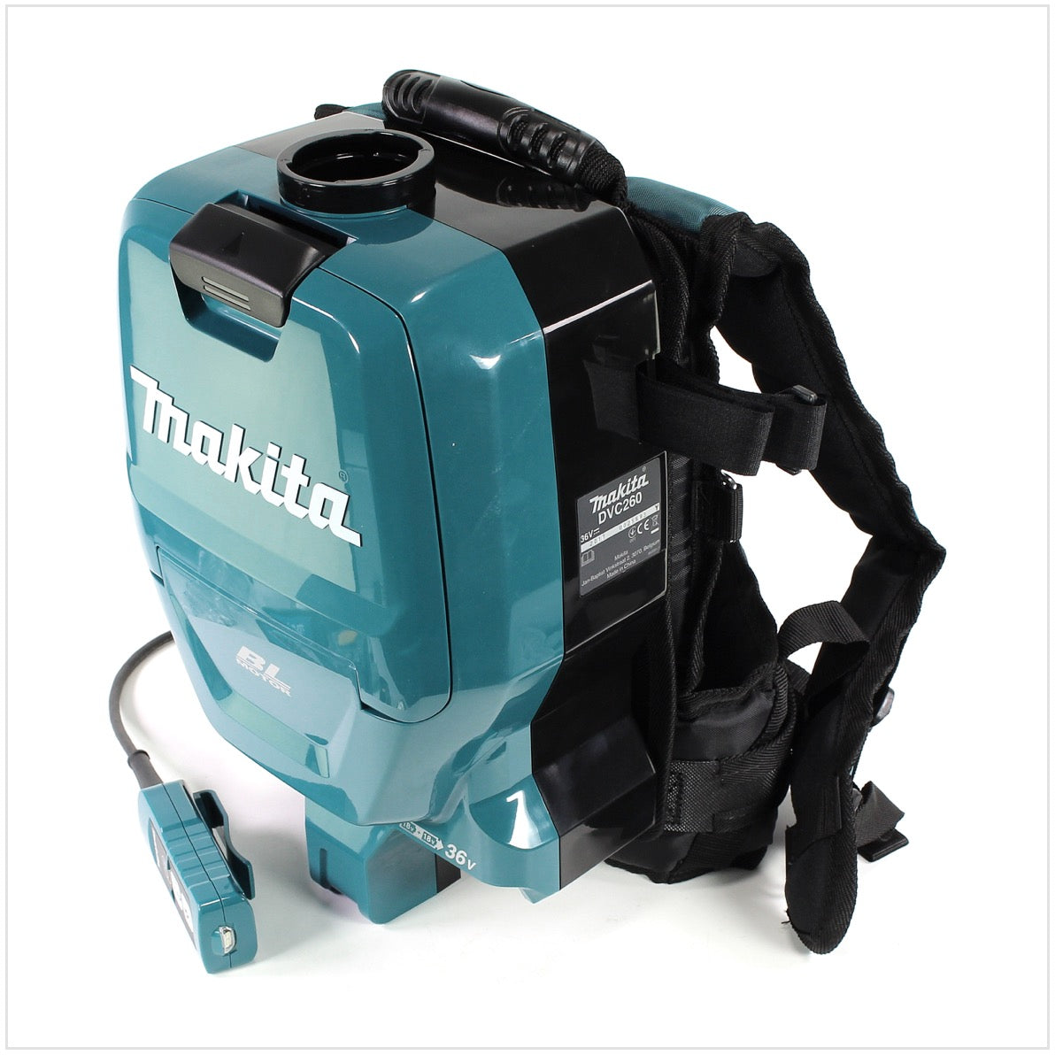 Makita DVC 260 Z 36 V Akku Rucksack Staubsauger (2x 18V) Brushless Solo - ohne Akku und Ladegerät - Toolbrothers