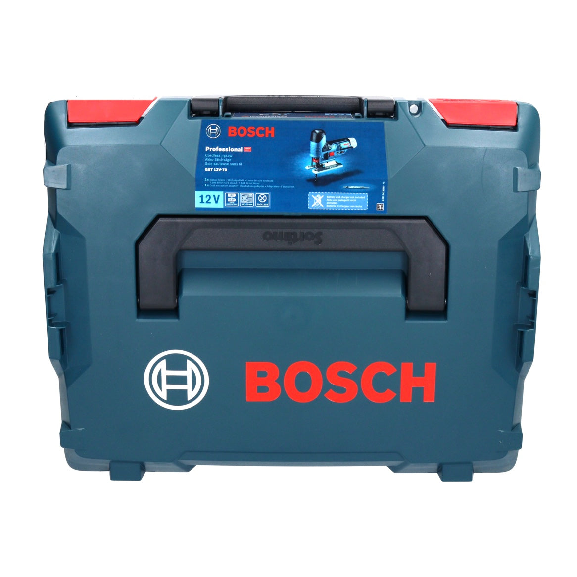 Bosch GST 12V-70 Professional Akku Stichsäge 12 V + 2x Akku 6,0 Ah + Ladegerät + L-Boxx - Toolbrothers