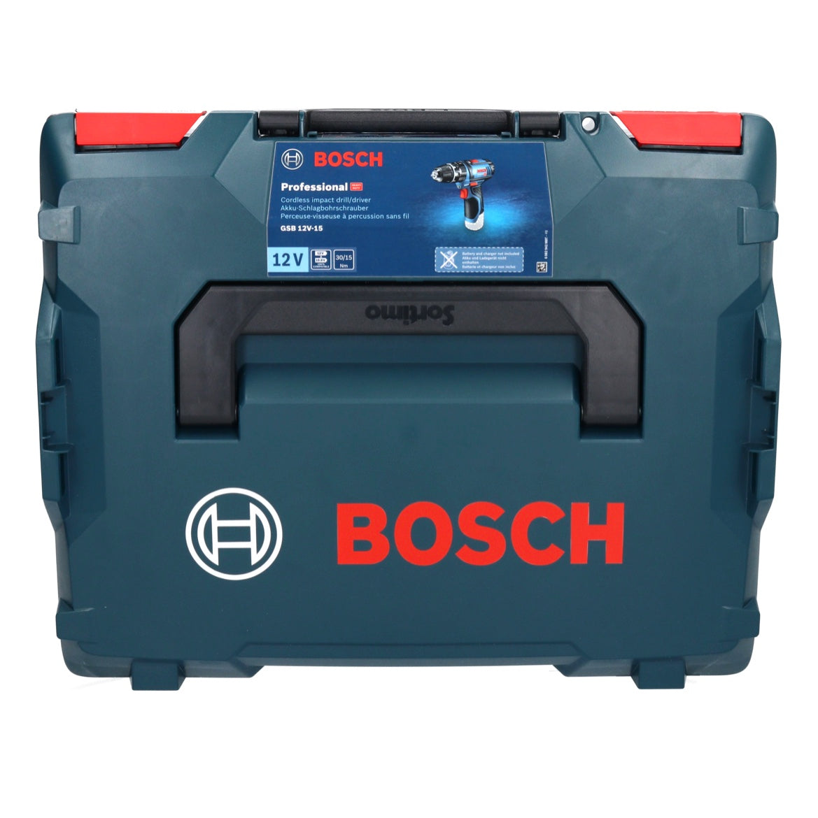 Bosch GSB 12V-15 Professional Akku Schlagbohrschrauber 12 V 30 Nm + 2x Akku 6,0 Ah + Ladegerät + L-Boxx - Toolbrothers