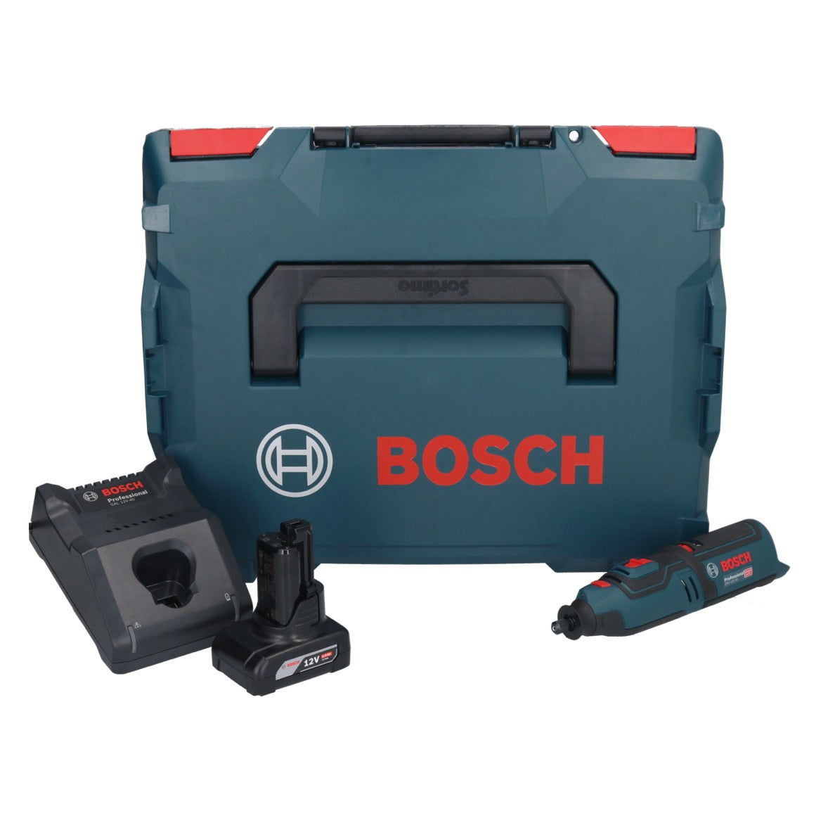 Bosch GRO 12V-35 Professional Akku Rotationswerkzeug 12 V + 1x Akku 6,0 Ah + Ladegerät + L-Boxx