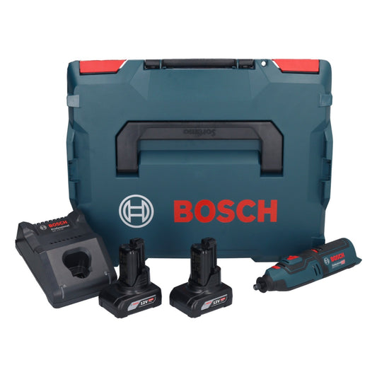 Bosch GRO 12V-35 Professional Akku Rotationswerkzeug 12 V + 2x Akku 6,0 Ah + Ladegerät + L-Boxx - Toolbrothers
