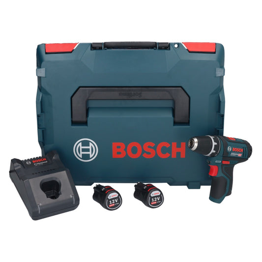 Bosch GSR 12V-15 Professional Akku Bohrschrauber 12 V 30 Nm ( 0601868109 ) + 2x Akku 2,0 Ah + Ladegerät + L-Boxx - Toolbrothers
