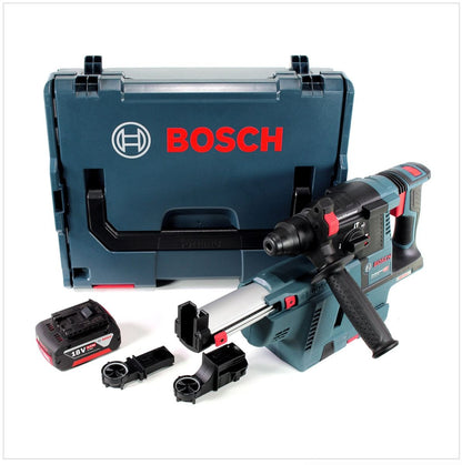 Bosch GBH 18 V-26 Akku Bohrhammer Professional SDS-Plus + GDE 18 V-16 Staubabsaugung + 1x Akku 6Ah + L-Boxx - ohne Ladegerät - Toolbrothers