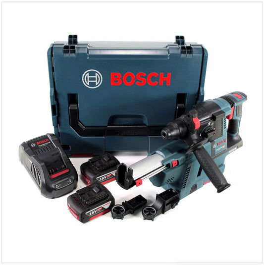 Bosch GBH 18 V-26 Akku Bohrhammer Professional SDS-Plus + GDE 18 V-16 Staubabsaugung + 2x Akku 6Ah + Ladegerät + L-Boxx - Toolbrothers