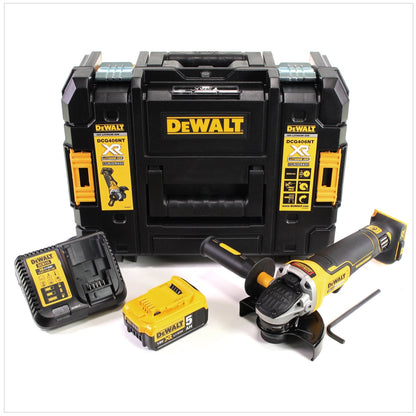 DeWalt DCG 406 P1 Akku Winkelschleifer 18V 125mm Brushless + 1x Akku 5,0Ah + Ladegerät + TSTAK - Toolbrothers