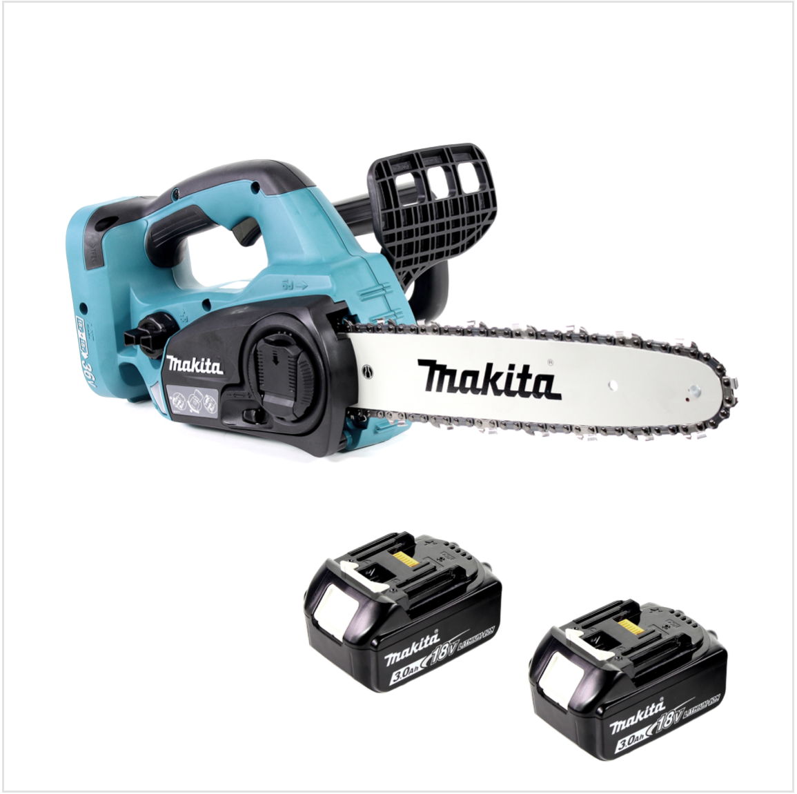 Makita DUC 302 F2 Akku Kettensäge 36V 30 cm + 2x Akkus 3,0Ah - ohne Ladegerät - Toolbrothers