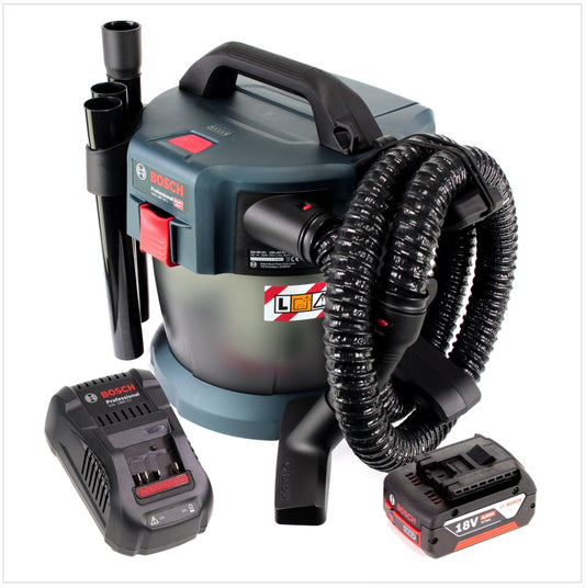 Bosch GAS 18V-10 L Professional Li-Ion Akku Staubsauger Nass- und Trockensauger + 1x GBA 4,0 Ah Akku + GAL 1880 CV Ladegerät - Toolbrothers