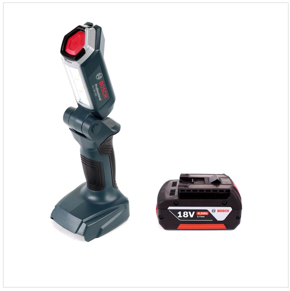 Bosch Professional GLI 18V-300 Akku Lampe + 1x GBA 18 V 4,0 Ah Akku - ohne Ladegerät - Toolbrothers