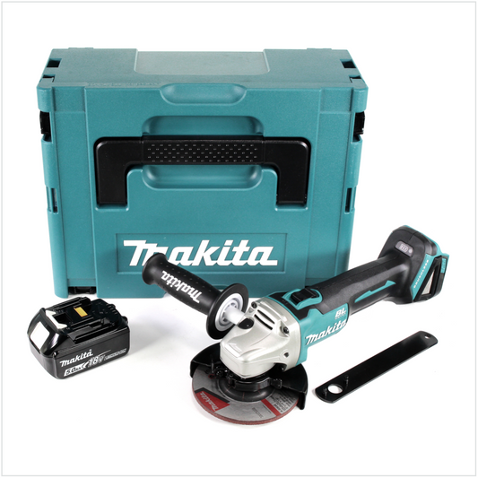 Makita DGA 504 T1J Akku Winkelschleifer 18V 125mm Brushless + 1x Akku 5,0Ah + Makpac - ohne Ladegerät - Toolbrothers