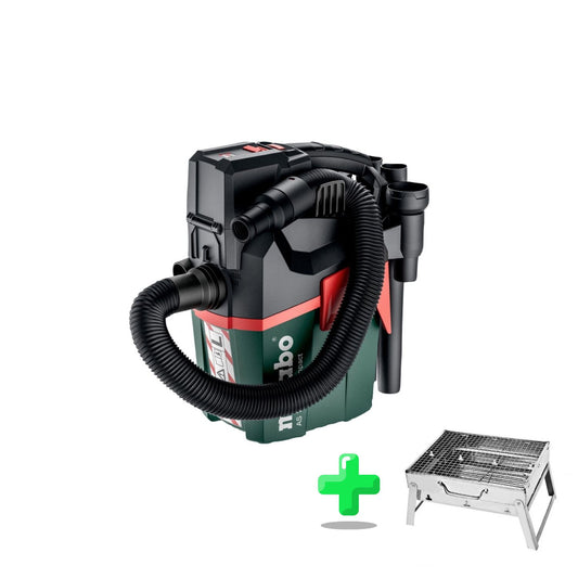 Metabo AS 18 L PC Aspirateur à batterie compact 18 V 6 l IPX4 classe de poussière L (602028850) + barbecue au charbon d'extérieur Toolbrothers