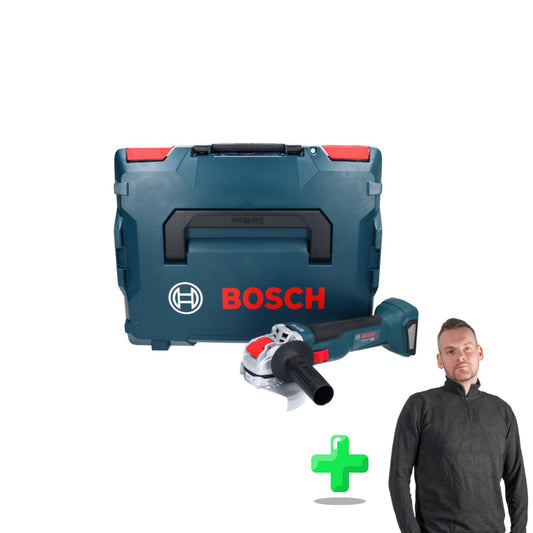 Bosch GWX 18V-10 Professional Akku Winkelschleifer 18 V 125 mm + Toolbrothers Quarter-Zip Sweatshirt