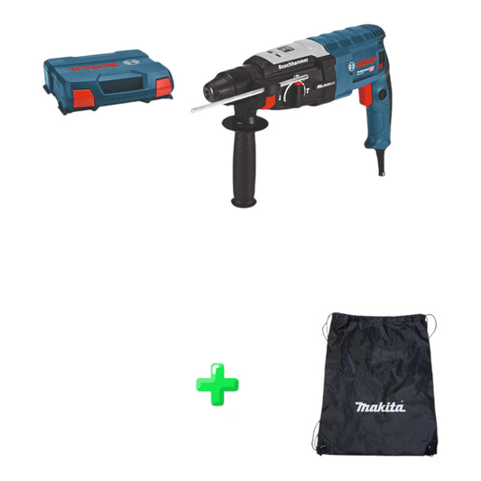 Bosch GBH 2-28 Professional Bohrhammer Boschhammer 880 Watt 3,2 J SDS ( 0611267500 ) + Koffer + Makita Rucksackbeutel / Zubehörtasche