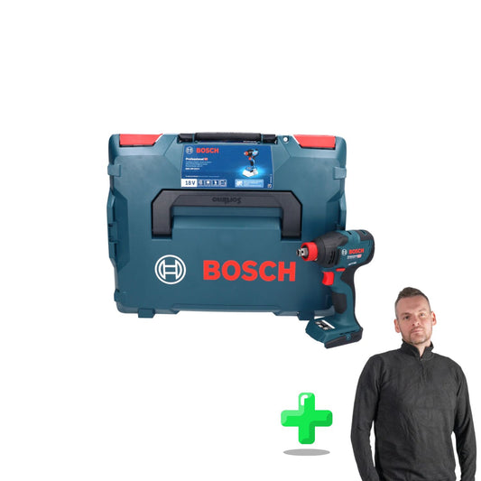 Bosch GDX 18V-210 C Clé à chocs rotative professionnelle sans fil 18 V 210 Nm sans balais + L-Boxx + Sweat-shirt Toolbrothers Quarter-Zip