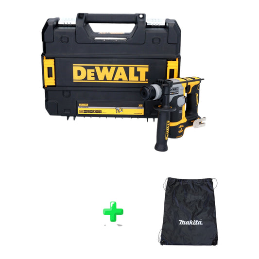 DeWalt DCH 172 NT Akku Bohrhammer 18 V 16 mm 1,4 Joule SDS plus Brushless + TSTAK + Makita Rucksackbeutel / Zubehörtasche