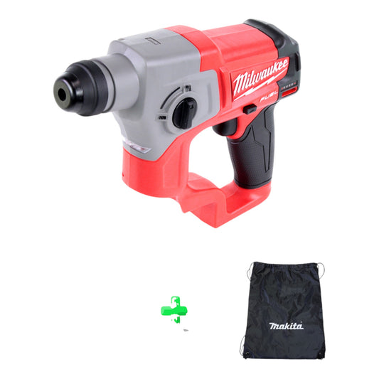 Perceuse à percussion sans fil Milwaukee M12 CH-0 12V 1.1J SDS-Plus brushless + sac à dos/sac à accessoires Makita