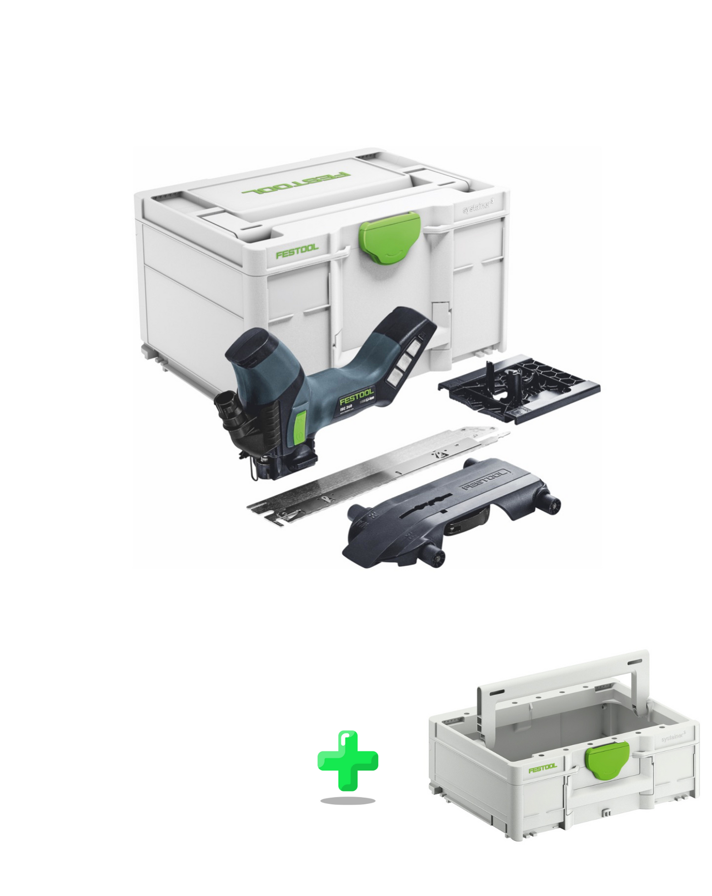 Festool ISC 240 EB-Basic Akku Dämmstoffsäge 18 V 240 mm ( 576571 ) + Systainer +  Festool Systainer ToolBox SYS3 TB M 137 ( 204865 ) T-LOC