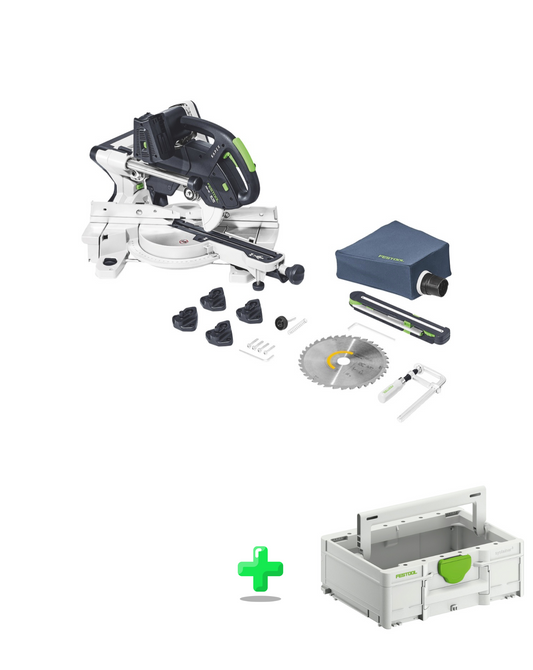 Festool KSC 60 EB-Basic KAPEX scie à tronçonner sans fil 18 V / 36 V 216 mm (576847) sans balais + Festool Systainer ToolBox SYS3 TB M 137 (204865) T-LOC