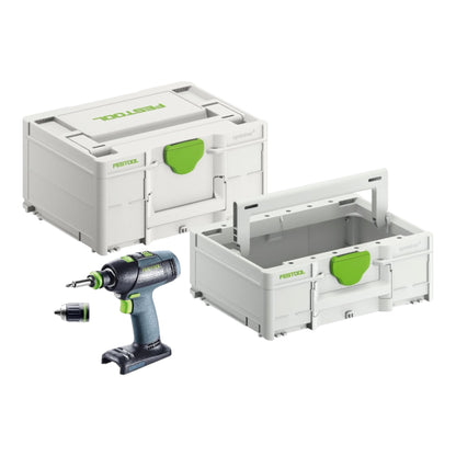 Festool T 18+3 Basic Akku Bohrschrauber 18 V 50 Nm Brushless Solo + Systainer + Systainer ToolBox SYS3 TB M 137