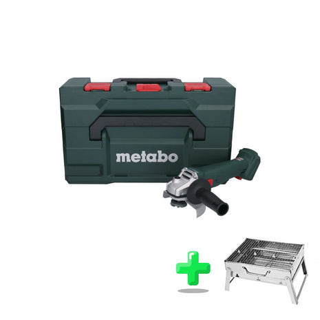 Metabo W 18 L 9-125 Akku Winkelschleifer 18 V 125 mm + metaBOX ( 602247840 ) + Toolbrothers Outdoor Holzkohle-Grill