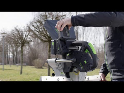 Festool KSC 60 EB 5,0 I-Plus KAPEX Akku Kapp Zugsäge 18 V / 36 V 216 mm ( 577665 ) Brushless + 2x Akku 5,0 Ah + Doppelladegerät + Systainer