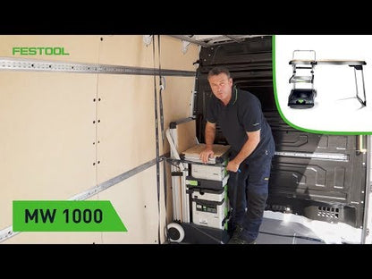 Festool MW 1000 Mobile Werkstatt Werkbank auf Rädern inklusive Auszug und Festool TSB/1-MW 1000 Multifunktionstisch ( 203802 )